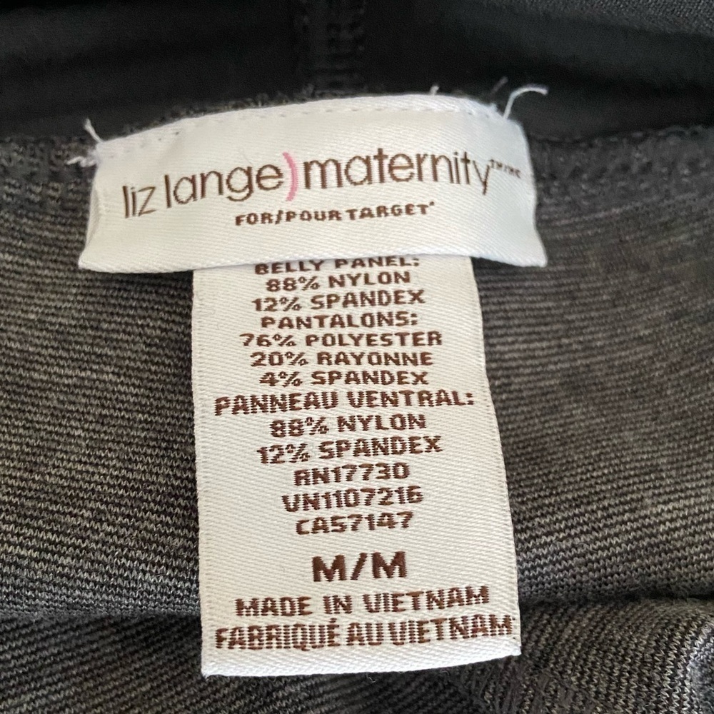 Liz Lange Maternity Grey Legging Comfy Pant Size Medium - Picture 7 of 7